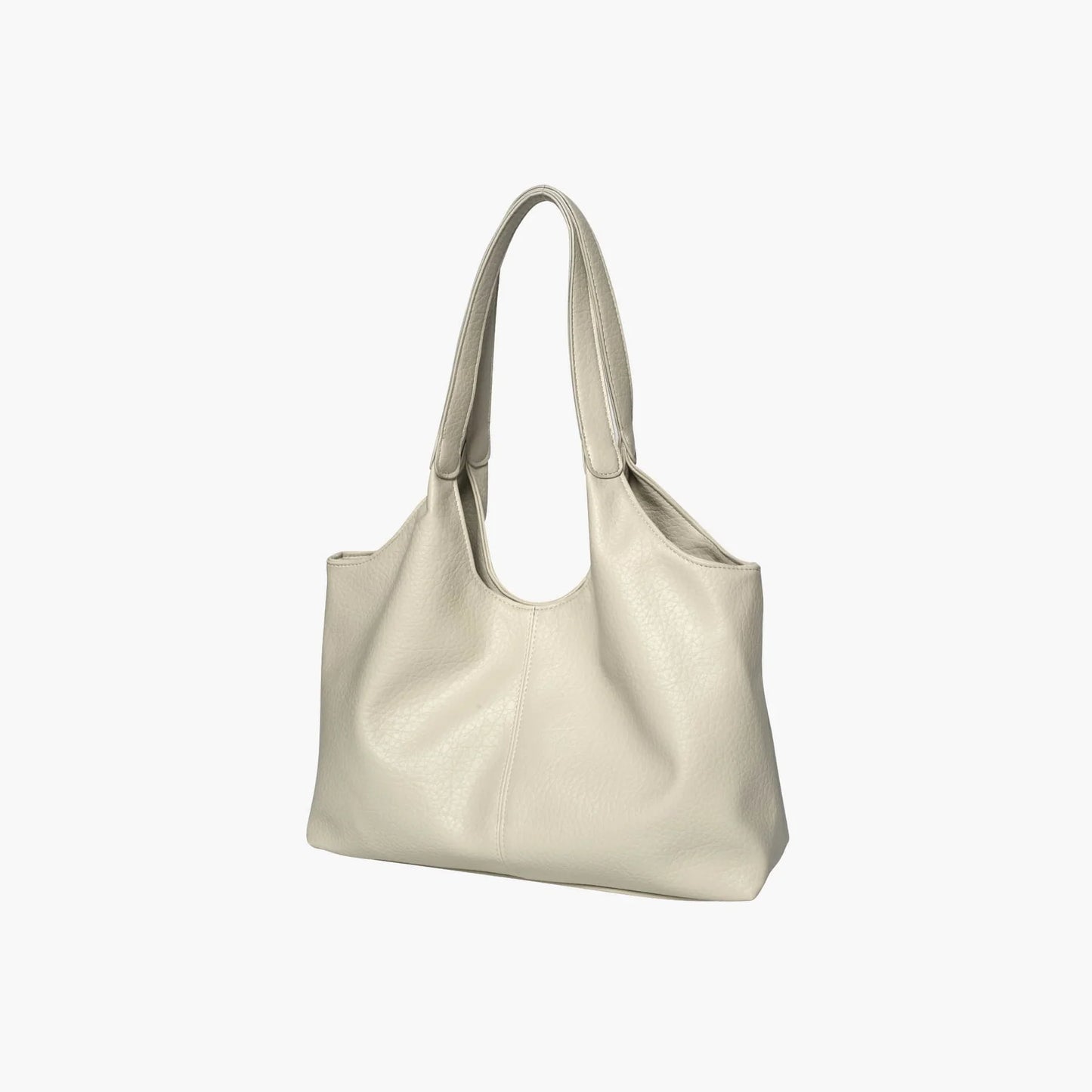 Minimalist Pebbled Vegan Leather Hobo Shoulder Tote Bag