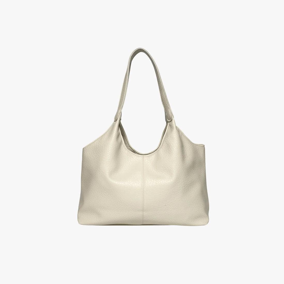 Minimalist Pebbled Vegan Leather Hobo Shoulder Tote Bag