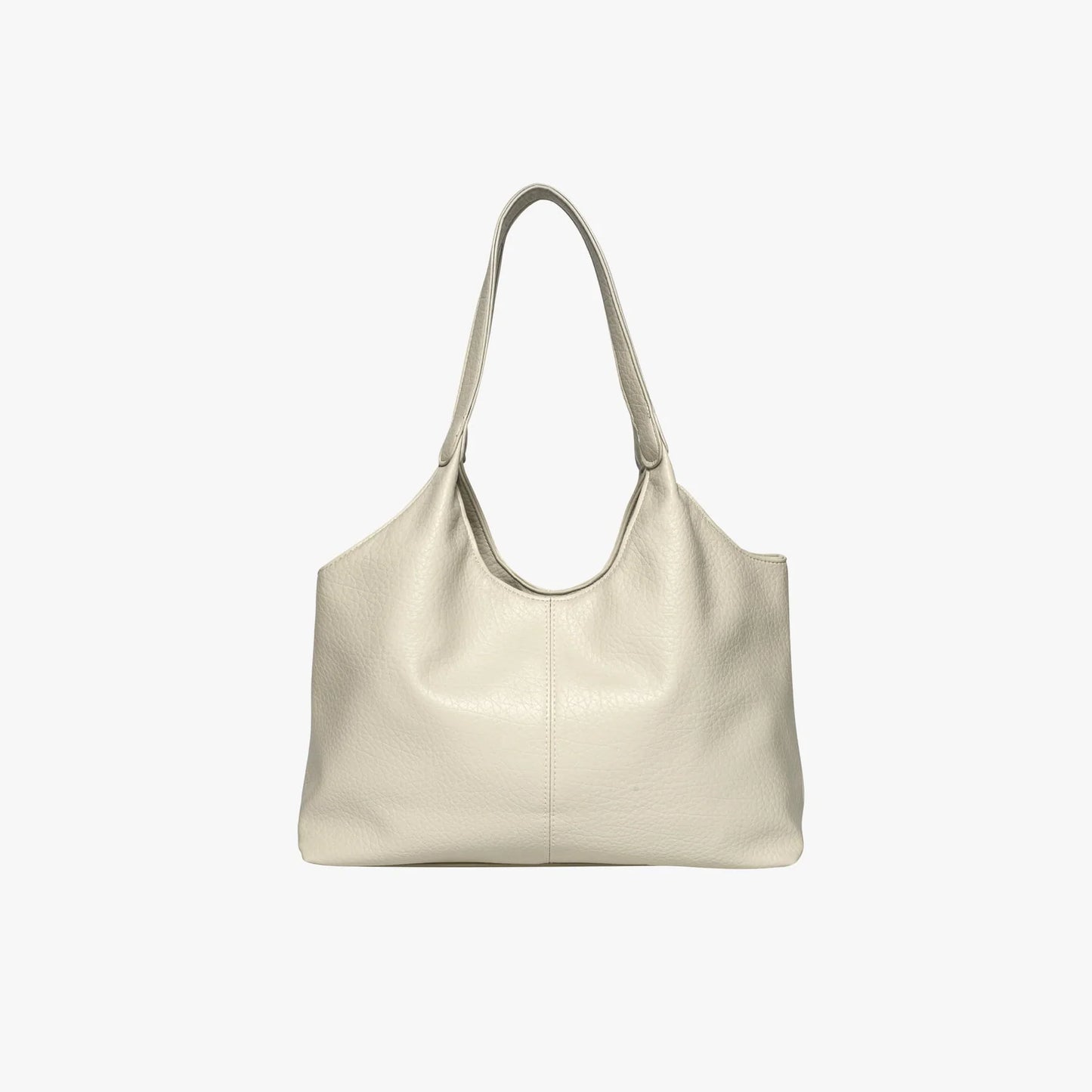 Minimalist Pebbled Vegan Leather Hobo Shoulder Tote Bag