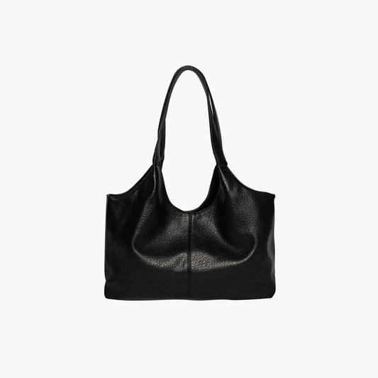 Minimalist Pebbled Vegan Leather Hobo Shoulder Tote Bag