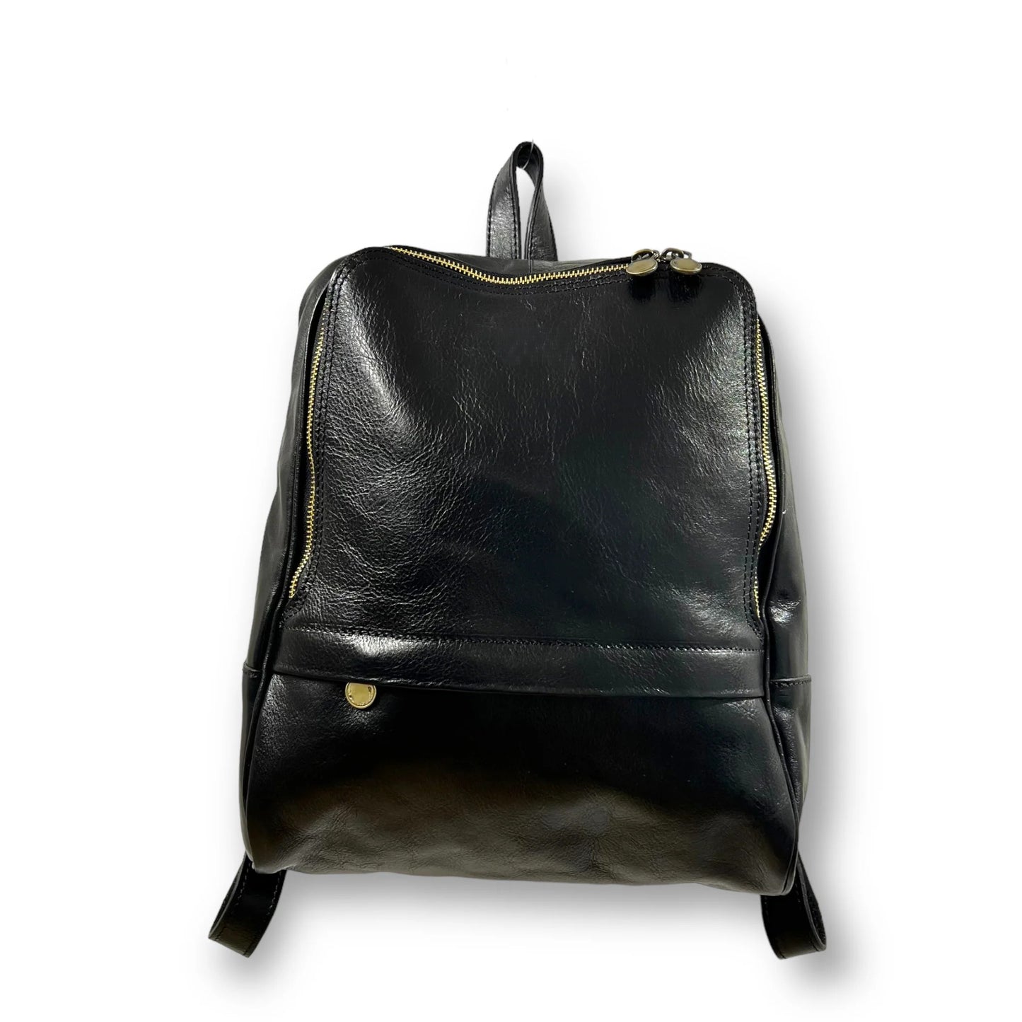Vegetable Tanned Full Grain Hand-Buffed Calf Leather Dual Compartment Business Backpack