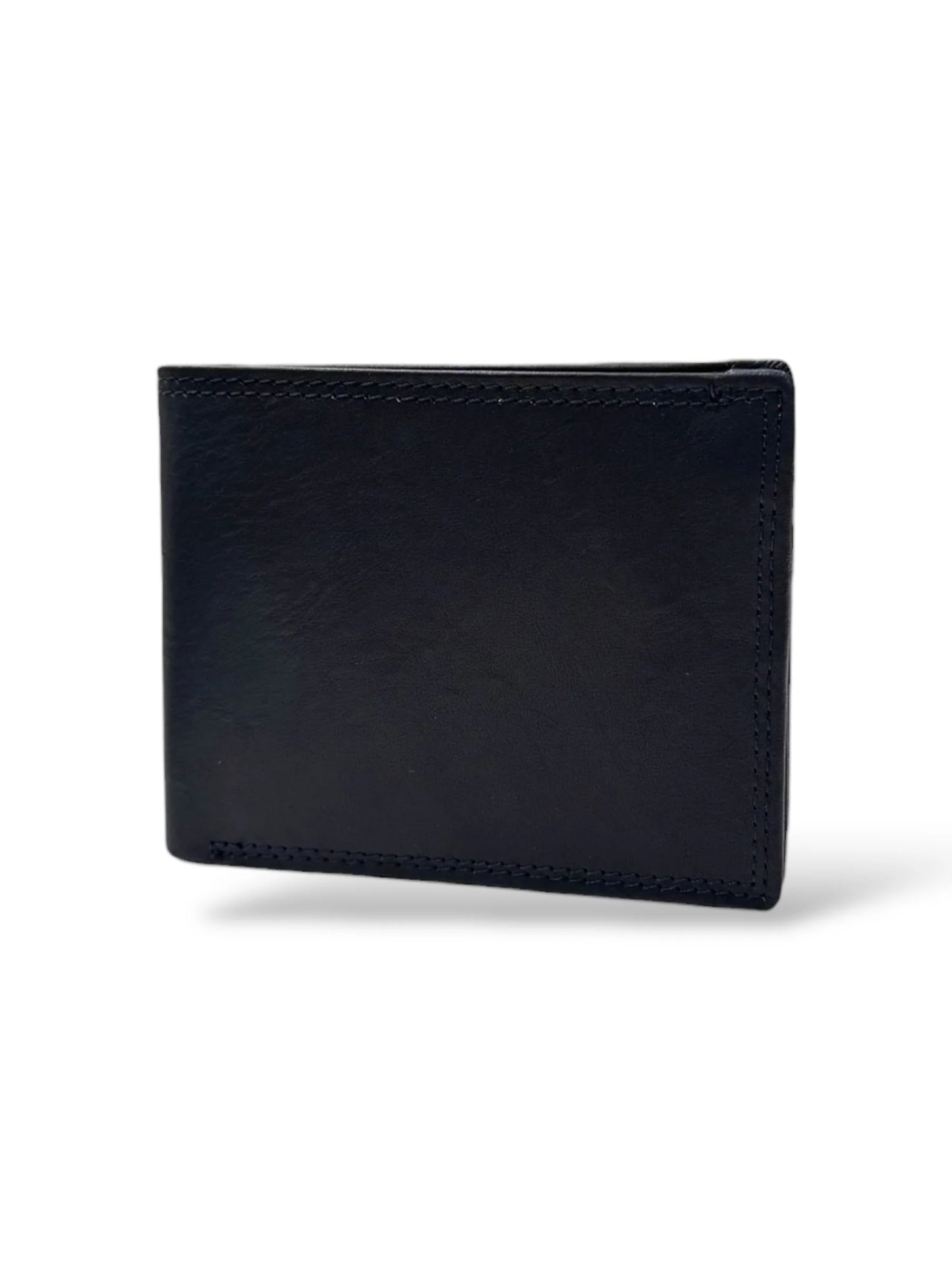 Compact Buffer Calfskin Bi-Fold Wallet With Multi Card Slots