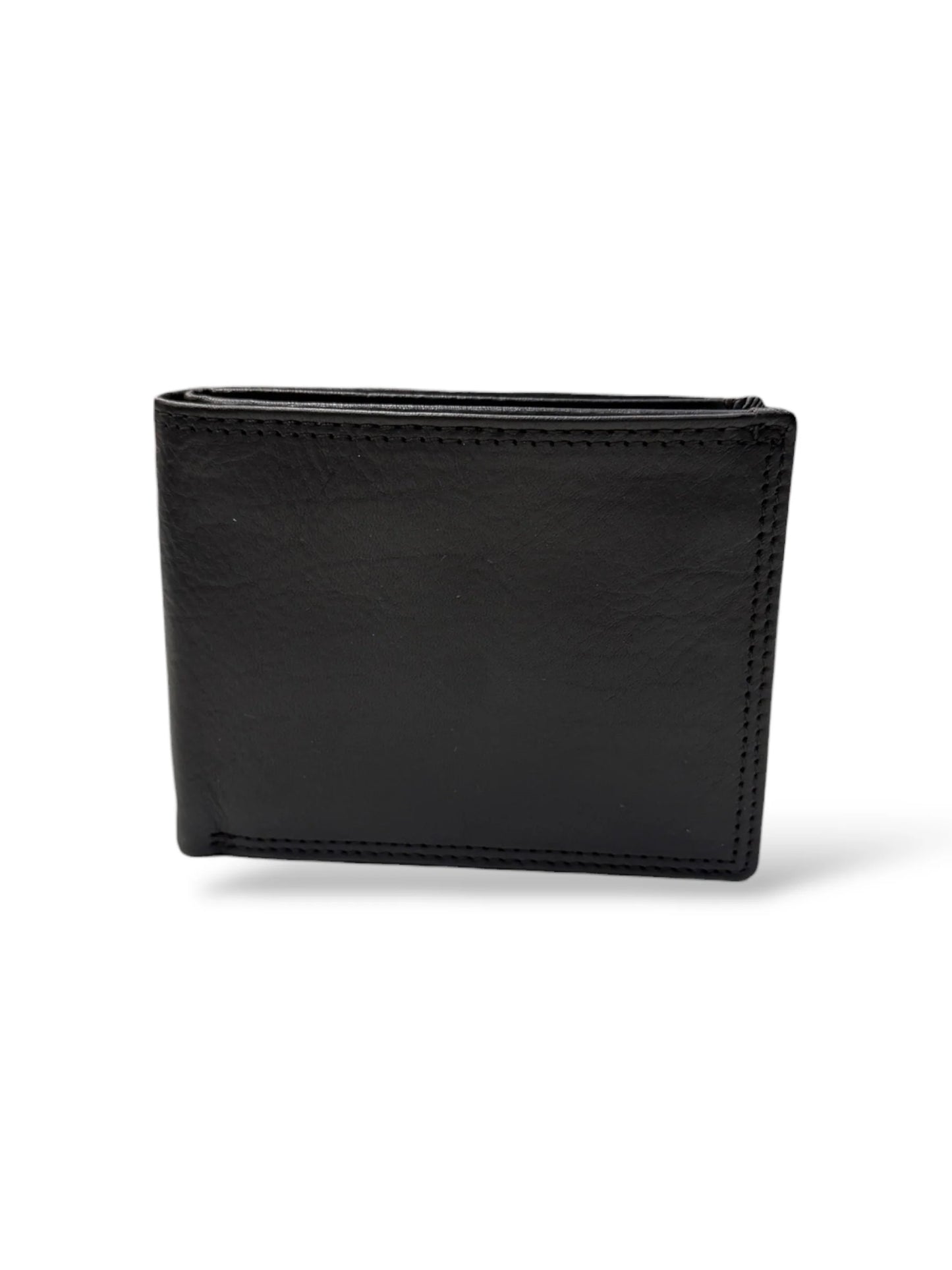 Compact Buffer Calfskin Bi-Fold Wallet With Multi Card Slots