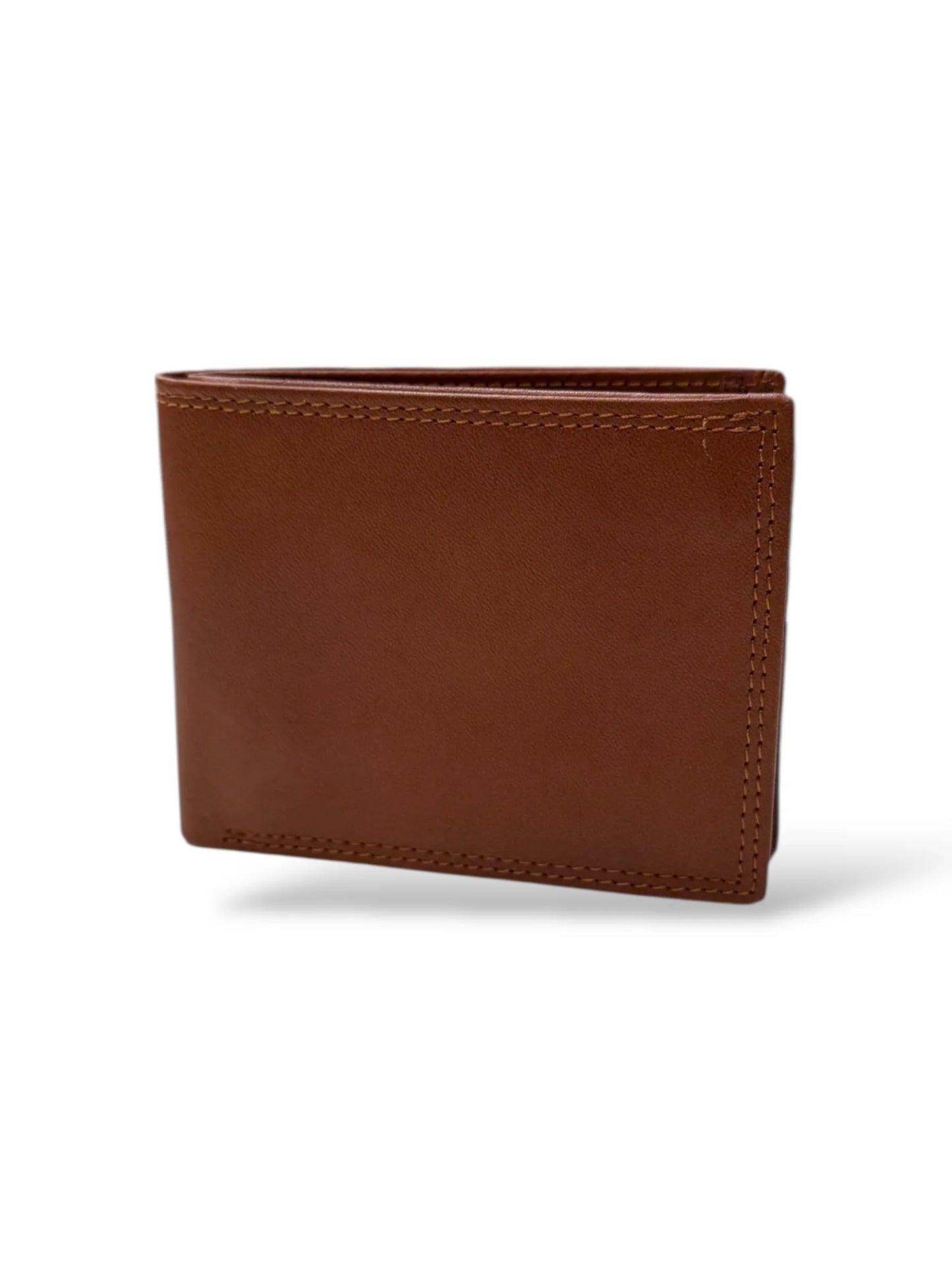 Compact Buffer Calfskin Bi-Fold Wallet With Multi Card Slots